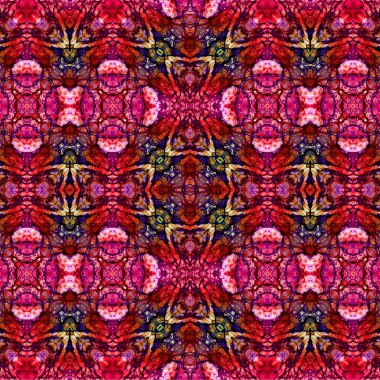 Kusursuz etnik düzen. Soyut retro arka plan. Kusursuz bir doku. Simetrik arkaplan. Sanat dokusu