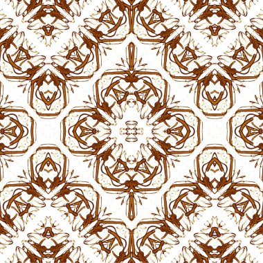 Kusursuz etnik düzen. Soyut retro arka plan. Kusursuz bir doku. Simetrik arkaplan. Sanat dokusu