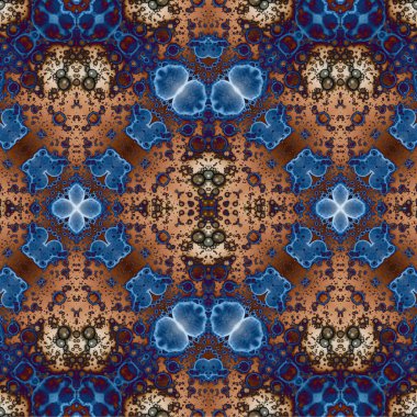 Kusursuz kaotik şablon. Soyut sanat geçmişi. Kusursuz bir doku. Modern arka plan. Mandala