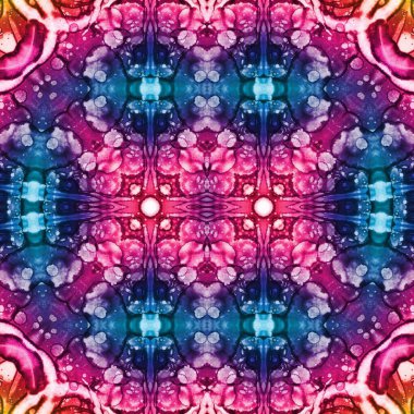 Kusursuz etnik düzen. Soyut retro arka plan. Kusursuz bir doku. Simetrik arkaplan. Sanat dokusu