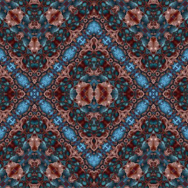 Kusursuz kaotik şablon. Soyut sanat geçmişi. Kusursuz bir doku. Modern arka plan. Mandala