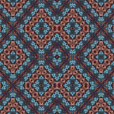 Kusursuz etnik düzen. Soyut retro arka plan. Kusursuz bir doku. Simetrik arkaplan. Sanat dokusu