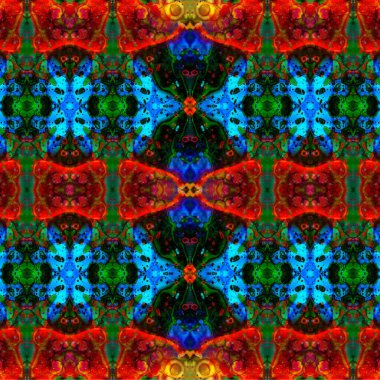 Kusursuz etnik düzen. Soyut retro arka plan. Kusursuz bir doku. Simetrik arkaplan. Sanat dokusu