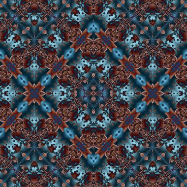 Kusursuz kaotik şablon. Soyut moda arka planı. Kusursuz bir doku. Modern arka plan. Kaleydoskopik