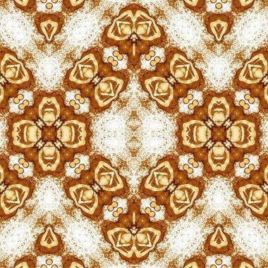 Kusursuz etnik düzen. Soyut retro arka plan. Kusursuz bir doku. Simetrik arkaplan. Sanat dokusu