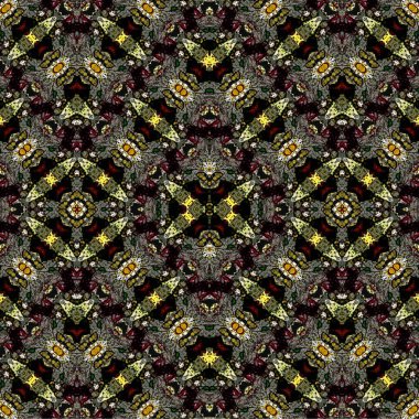 Kusursuz kaotik şablon. Soyut sanat geçmişi. Kusursuz bir doku. Modern arka plan. Mandala