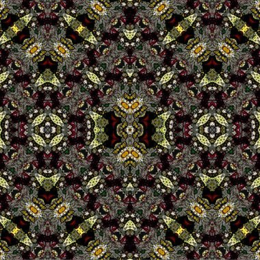 Kusursuz kaotik şablon. Soyut moda arka planı. Kusursuz bir doku. Modern arka plan. Kaleydoskopik