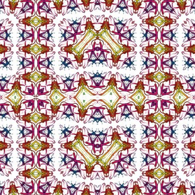 Seamless ethnic pattern. Abstract retro background. Seamless texture. Symmetrical background. Art texture