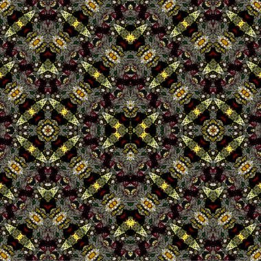 Kusursuz kaotik şablon. Soyut sanat geçmişi. Kusursuz bir doku. Modern arka plan. Mandala