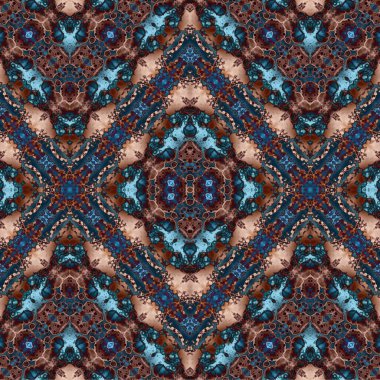 Kusursuz kaotik şablon. Soyut sanat geçmişi. Kusursuz bir doku. Modern arka plan. Mandala