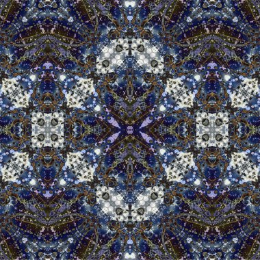 Kusursuz kaotik şablon. Soyut sanat geçmişi. Kusursuz bir doku. Modern arka plan. Mandala