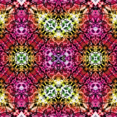 Kusursuz etnik düzen. Soyut retro arka plan. Kusursuz bir doku. Simetrik arkaplan. Sanat dokusu