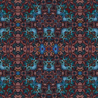 Kusursuz kaotik şablon. Soyut sanat geçmişi. Kusursuz bir doku. Modern arka plan. Mandala