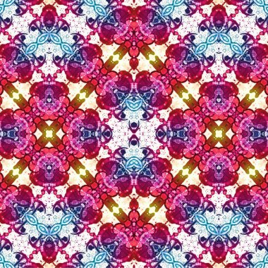 Kusursuz kaotik şablon. Soyut sanat geçmişi. Kusursuz bir doku. Modern arka plan. Mandala