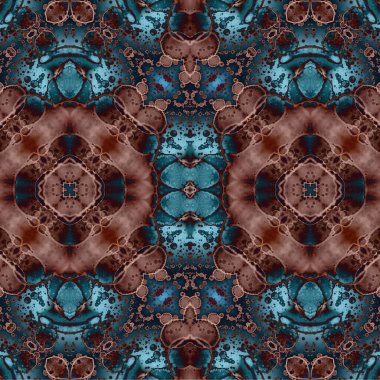 Kusursuz etnik düzen. Soyut retro arka plan. Kusursuz bir doku. Simetrik arkaplan. Sanat dokusu