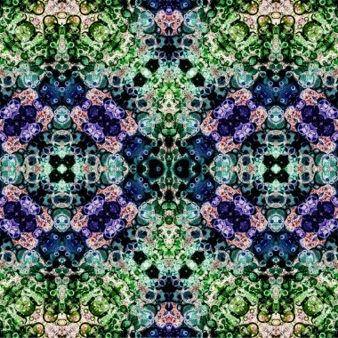 Kusursuz kaotik şablon. Soyut sanat geçmişi. Kusursuz bir doku. Modern arka plan. Mandala