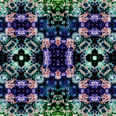 Kusursuz kaotik şablon. Soyut sanat geçmişi. Kusursuz bir doku. Modern arka plan. Mandala