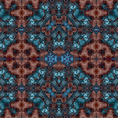 Kusursuz etnik düzen. Soyut retro arka plan. Kusursuz bir doku. Simetrik arkaplan. Sanat dokusu