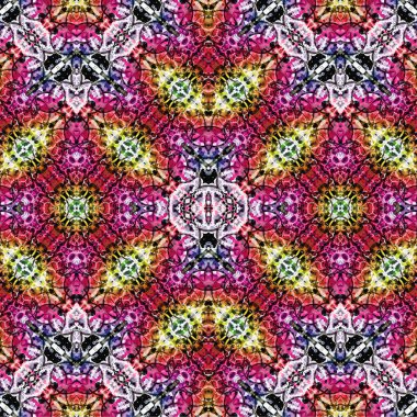 Kusursuz etnik düzen. Soyut retro arka plan. Kusursuz bir doku. Simetrik arkaplan. Sanat dokusu