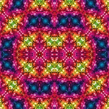 Kusursuz etnik düzen. Soyut retro arka plan. Kusursuz bir doku. Simetrik arkaplan. Sanat dokusu