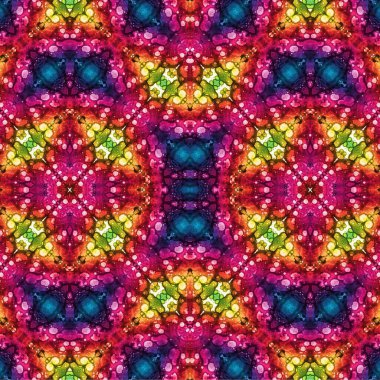 Kusursuz etnik düzen. Soyut retro arka plan. Kusursuz bir doku. Simetrik arkaplan. Sanat dokusu