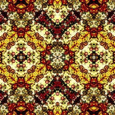 Kusursuz kaotik şablon. Soyut sanat geçmişi. Kusursuz bir doku. Modern arka plan. Mandala