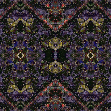 Kusursuz kaotik şablon. Soyut sanat geçmişi. Kusursuz bir doku. Modern arka plan. Mandala