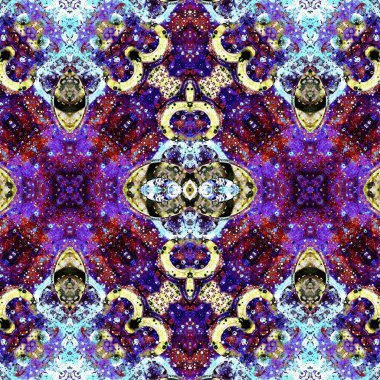 Kusursuz kaotik şablon. Soyut sanat geçmişi. Kusursuz bir doku. Modern arka plan. Mandala