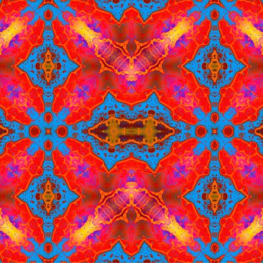 Kusursuz etnik düzen. Soyut retro arka plan. Kusursuz bir doku. Simetrik arkaplan. Sanat dokusu