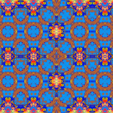 Kusursuz kaotik şablon. Soyut sanat geçmişi. Kusursuz bir doku. Modern arka plan. Mandala