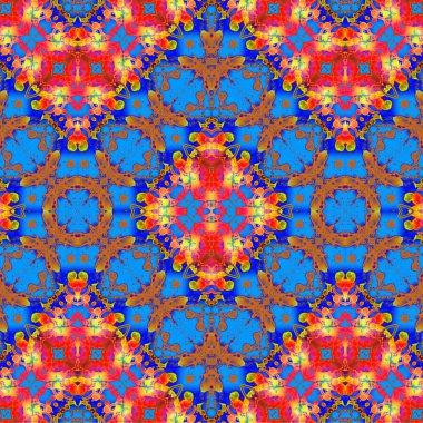 Kusursuz kaotik şablon. Soyut sanat geçmişi. Kusursuz bir doku. Modern arka plan. Mandala