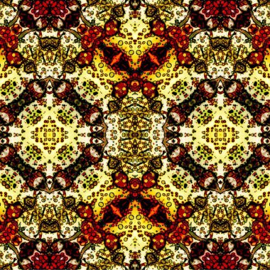 Kusursuz kaotik şablon. Soyut sanat geçmişi. Kusursuz bir doku. Modern arka plan. Mandala