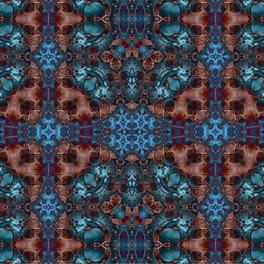 Kusursuz etnik düzen. Soyut retro arka plan. Kusursuz bir doku. Simetrik arkaplan. Sanat dokusu