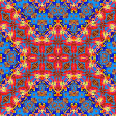 Kusursuz etnik düzen. Soyut retro arka plan. Kusursuz bir doku. Simetrik arkaplan. Sanat dokusu