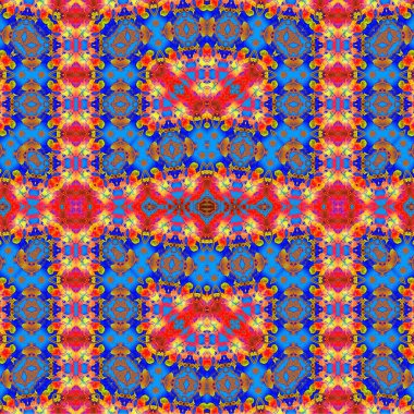 Kusursuz etnik düzen. Soyut retro arka plan. Kusursuz bir doku. Simetrik arkaplan. Sanat dokusu