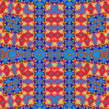 Kusursuz etnik düzen. Soyut retro arka plan. Kusursuz bir doku. Simetrik arkaplan. Sanat dokusu