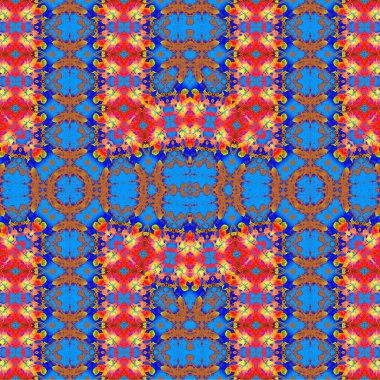 Kusursuz etnik düzen. Soyut retro arka plan. Kusursuz bir doku. Simetrik arkaplan. Sanat dokusu