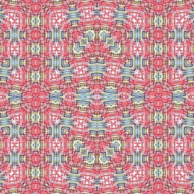 Kusursuz etnik düzen. Soyut retro arka plan. Kusursuz bir doku. Simetrik arkaplan. Sanat dokusu