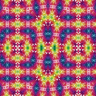 Kusursuz etnik düzen. Soyut retro arka plan. Kusursuz bir doku. Simetrik arkaplan. Sanat dokusu