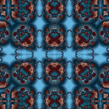 Kusursuz etnik düzen. Soyut retro arka plan. Kusursuz bir doku. Simetrik arkaplan. Sanat dokusu