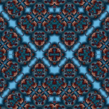 Kusursuz etnik düzen. Soyut retro arka plan. Kusursuz bir doku. Simetrik arkaplan. Sanat dokusu