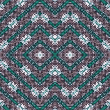 Kusursuz etnik düzen. Soyut retro arka plan. Kusursuz bir doku. Simetrik arkaplan. Sanat dokusu