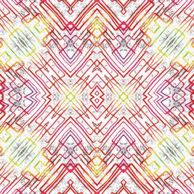 Kusursuz etnik düzen. Soyut retro arka plan. Kusursuz bir doku. Simetrik arkaplan. Sanat dokusu