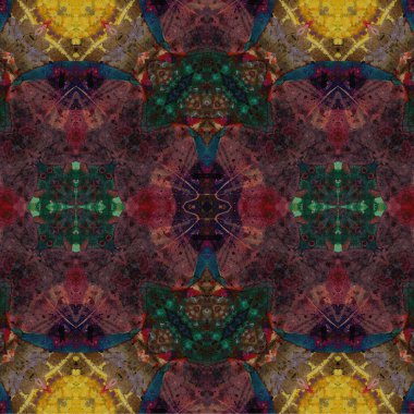 Kusursuz etnik düzen. Soyut retro arka plan. Kusursuz bir doku. Simetrik arkaplan. Sanat dokusu