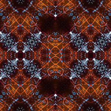 Kusursuz etnik düzen. Soyut retro arka plan. Kusursuz bir doku. Simetrik arkaplan. Sanat dokusu