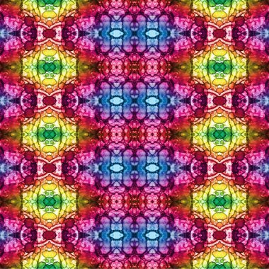 Kusursuz etnik düzen. Soyut retro arka plan. Kusursuz bir doku. Simetrik arkaplan. Sanat dokusu