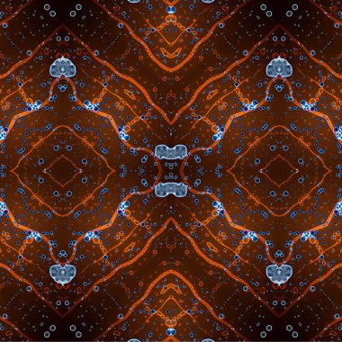 Kusursuz etnik düzen. Soyut retro arka plan. Kusursuz bir doku. Simetrik arkaplan. Sanat dokusu