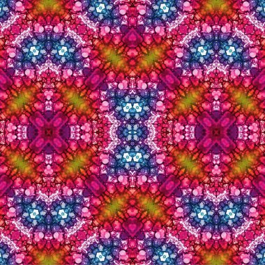 Kusursuz etnik düzen. Soyut retro arka plan. Kusursuz bir doku. Simetrik arkaplan. Sanat dokusu