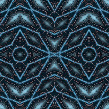 Kusursuz etnik düzen. Soyut retro arka plan. Kusursuz bir doku. Simetrik arkaplan. Sanat dokusu