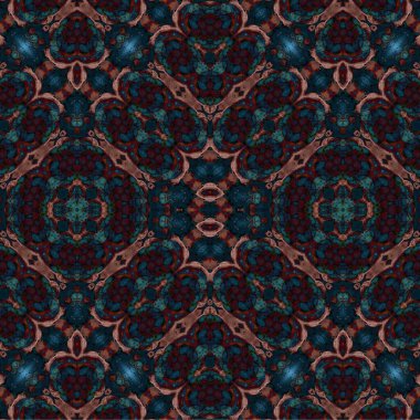 Kusursuz etnik düzen. Soyut retro arka plan. Kusursuz bir doku. Simetrik arkaplan. Sanat dokusu